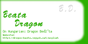 beata dragon business card